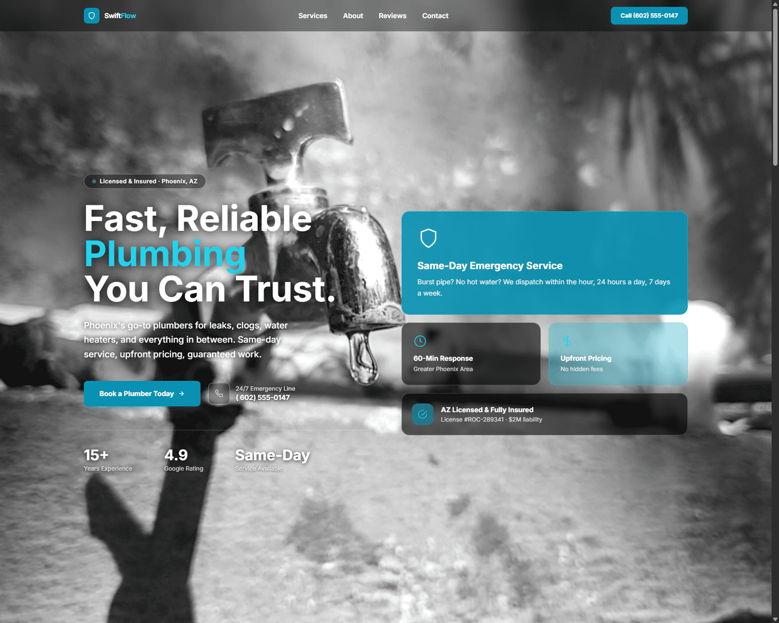 SwiftFlow Plumbing website preview