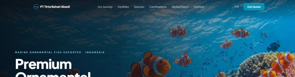 Tirta Bahari Abadi website preview